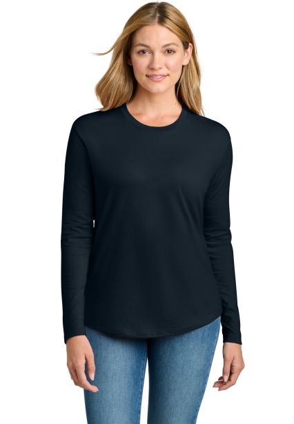 Next Level Apparel 3911 Ladies' Relaxed Long Sleev in Midnight navy