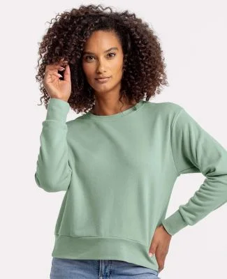 Next Level Apparel 9084 Ladies' Laguna Sueded Swea in Stonewash green