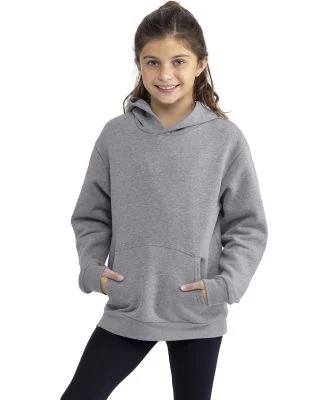 Next Level Apparel 9113 Youth Fleece Pullover Hood in Heather gray