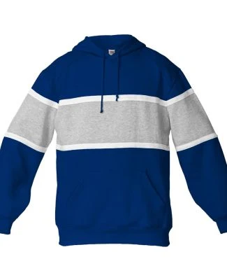Badger Sportswear 1282 Untied Athletic Fleece Hood in Royal/ oxford/ white