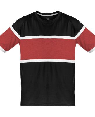 Badger Sportswear 4980 United T-Shirt in Black/ red/ white