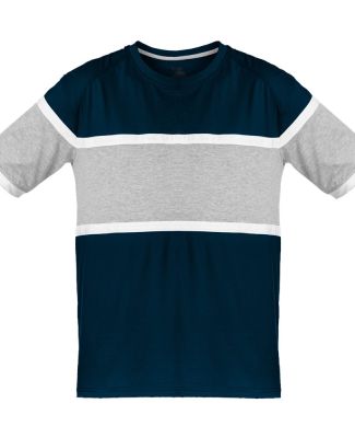 Badger Sportswear 4980 United T-Shirt in Navy/ oxford/ white