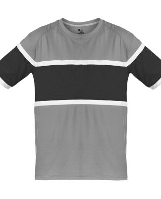 Badger Sportswear 4980 United T-Shirt in Oxford/ black/ white