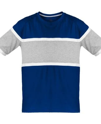 Badger Sportswear 4980 United T-Shirt in Royal/ oxford/ white