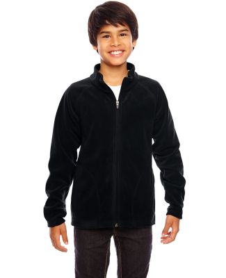 Team 365 TT90Y Youth Campus Microfleece Jacket in Black