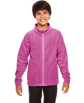 Team 365 TT90Y Youth Campus Microfleece Jacket in Sport chrty pink