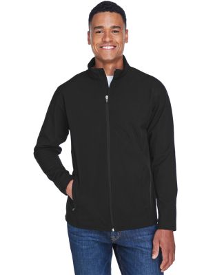 Team 365 TT80 Men's Leader Soft Shell Jacket in Black