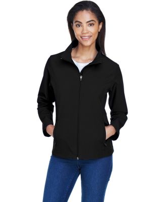 Team 365 TT80W Ladies' Leader Soft Shell Jacket in Black