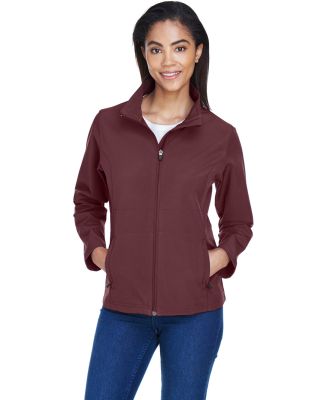 Team 365 TT80W Ladies' Leader Soft Shell Jacket in Sport dark mroon