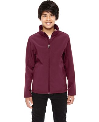 Team 365 TT80Y Youth Leader Soft Shell Jacket in Sport maroon