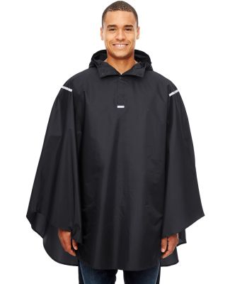 Team 365 TT71 Adult Zone Protect Packable Poncho in Black