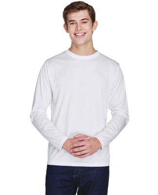 Team 365 TT11L Men's Zone Performance Long-Sleeve  in White