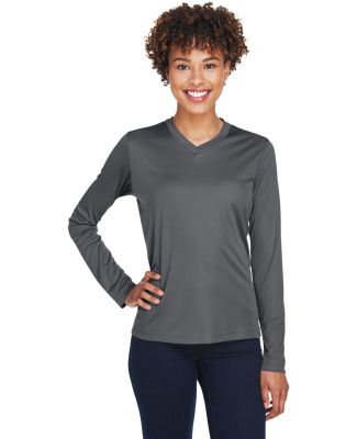 Team 365 TT11WL Ladies' Zone Performance Long-Slee in Sport graphite