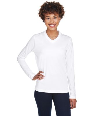 Team 365 TT11WL Ladies' Zone Performance Long-Slee in White