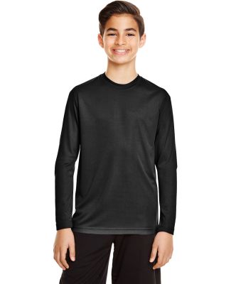 Team 365 TT11YL Youth Zone Performance Long-Sleeve in Black