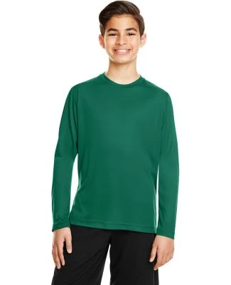 Team 365 TT11YL Youth Zone Performance Long-Sleeve in Sport forest