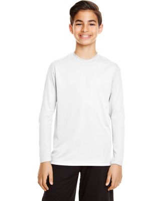 Team 365 TT11YL Youth Zone Performance Long-Sleeve in White