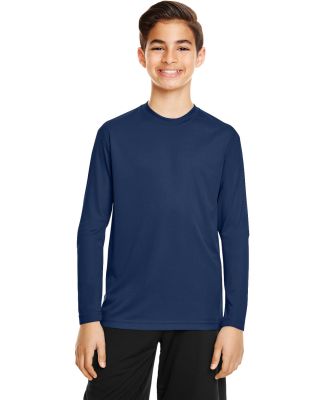 Team 365 TT11YL Youth Zone Performance Long-Sleeve in Sport dark navy