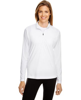 Team 365 TT31W Ladies' Zone Performance Quarter-Zi in White