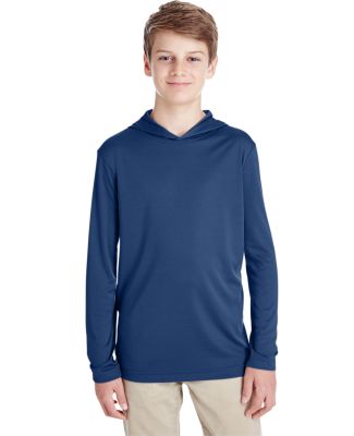 Team 365 TT41Y Youth Zone Performance Hooded T-Shi in Sport dark navy