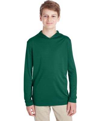 Team 365 TT41Y Youth Zone Performance Hooded T-Shi in Sport forest