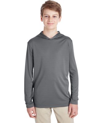 Team 365 TT41Y Youth Zone Performance Hooded T-Shi in Sport graphite