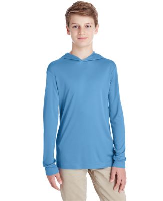 Team 365 TT41Y Youth Zone Performance Hooded T-Shi in Sport light blue