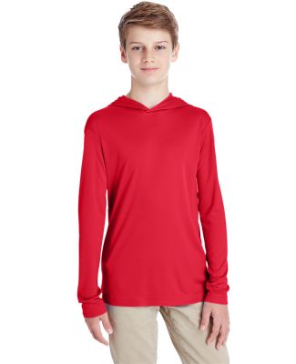 Team 365 TT41Y Youth Zone Performance Hooded T-Shi in Sport red