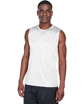 Team 365 TT11M Men's Zone Performance Muscle T-Shi in White