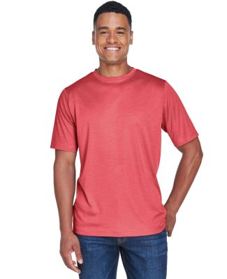 Team 365 TT11H Men's Sonic Heather Performance T-S in Sp red heather