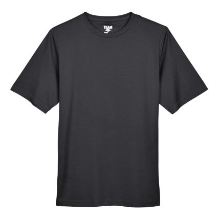 Team 365 TT11H Men's Sonic Heather Performance T-S in Black heather