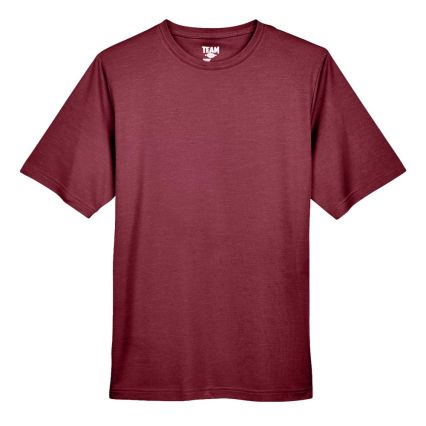 Team 365 TT11H Men's Sonic Heather Performance T-S in Sport maroon heather