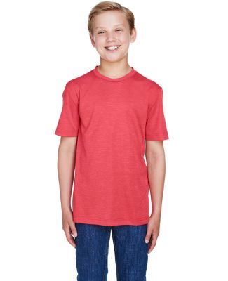 Team 365 TT11HY Youth Sonic Heather Performance T- in Sp red heather