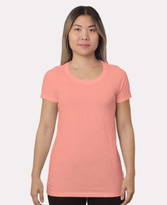 Bayside Apparel 9625 Women's Triblend Short Sleeve in Coral