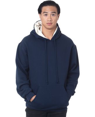 Bayside Apparel 930 USA-Made Super Heavy Thermal L in Navy/ cream