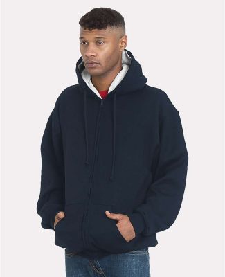 Bayside Apparel 940 USA-Made Super Heavy Thermal L in Navy/ cream