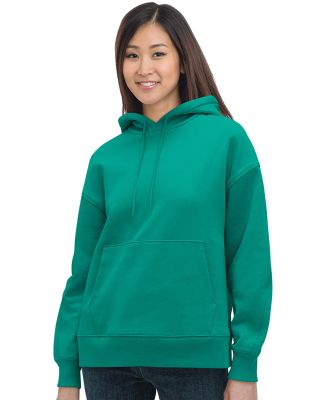 Bayside Apparel 7760 Women's USA-Made Hooded Sweat in Kelly green