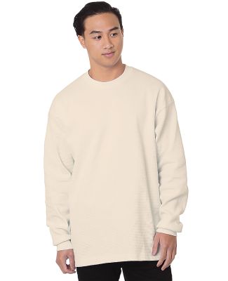 Bayside Apparel 8205 USA-Made Heavyweight Waffle K in Cream