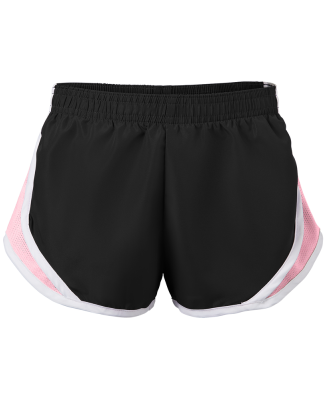 Soffe 081G Girl's Short in Black/soft pink j53