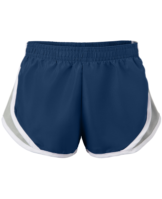 Soffe 081G Girl's Short in Navy/silver j56