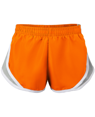 Soffe 081G Girl's Short in Orange/silver j57