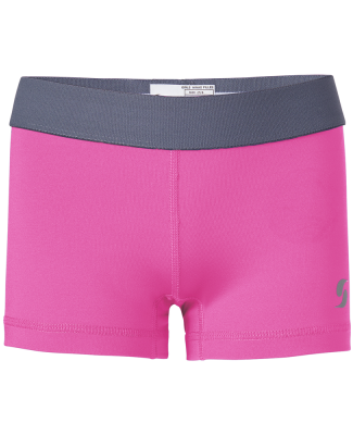 Soffe 1110G Girls Short Dri in Neon pink/gunmetal 6bf