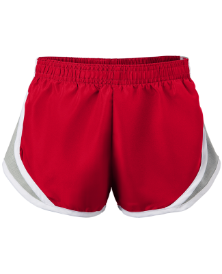 Soffe 081V Junior's Short in Red/silver j59