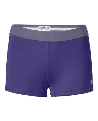 Soffe 1110V Jr's Short Dri in Purple/gun metal j69