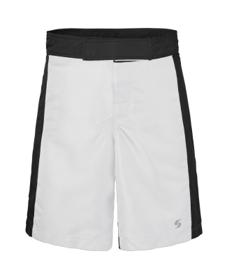 Soffe 1010M MENS MMA SHORT POLY in White/black 107