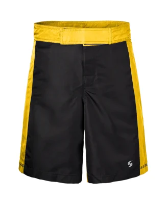 Soffe 1010M MENS MMA SHORT POLY in Black/gold 956