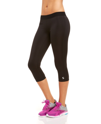 Soffe 1125V JRS SOFFE DRI CAPRI in Black wtr
