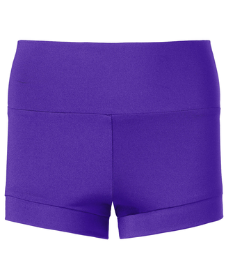 Soffe 1159G GRL HIGH RISE SLAY SHORTIE in Purple 510