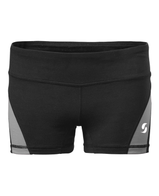 Soffe 1180G GIRLS SOFFE DRI CLRBLCK SHORT in Black/gunmetal 90e