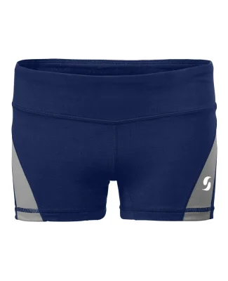 Soffe 1180G GIRLS SOFFE DRI CLRBLCK SHORT in Navy/gunmetal 94b